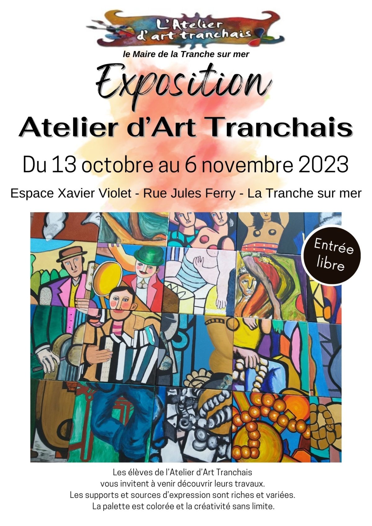 Affiche de l'exposition de l'Atelier d'Art Tranchais