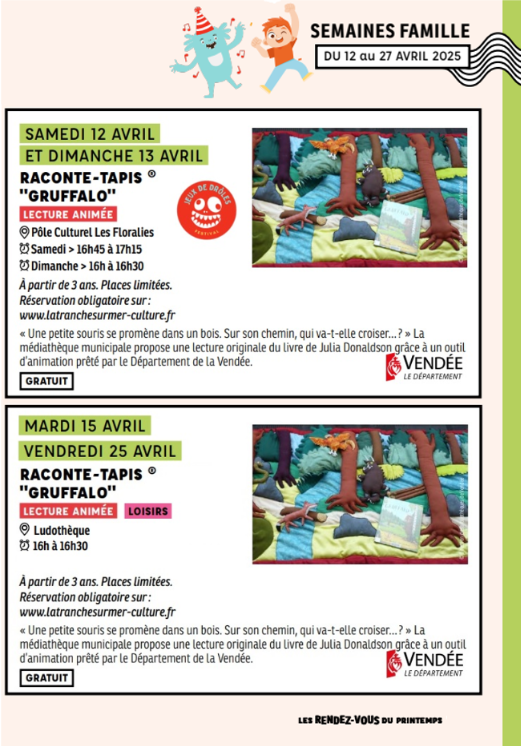 Affiche des événements