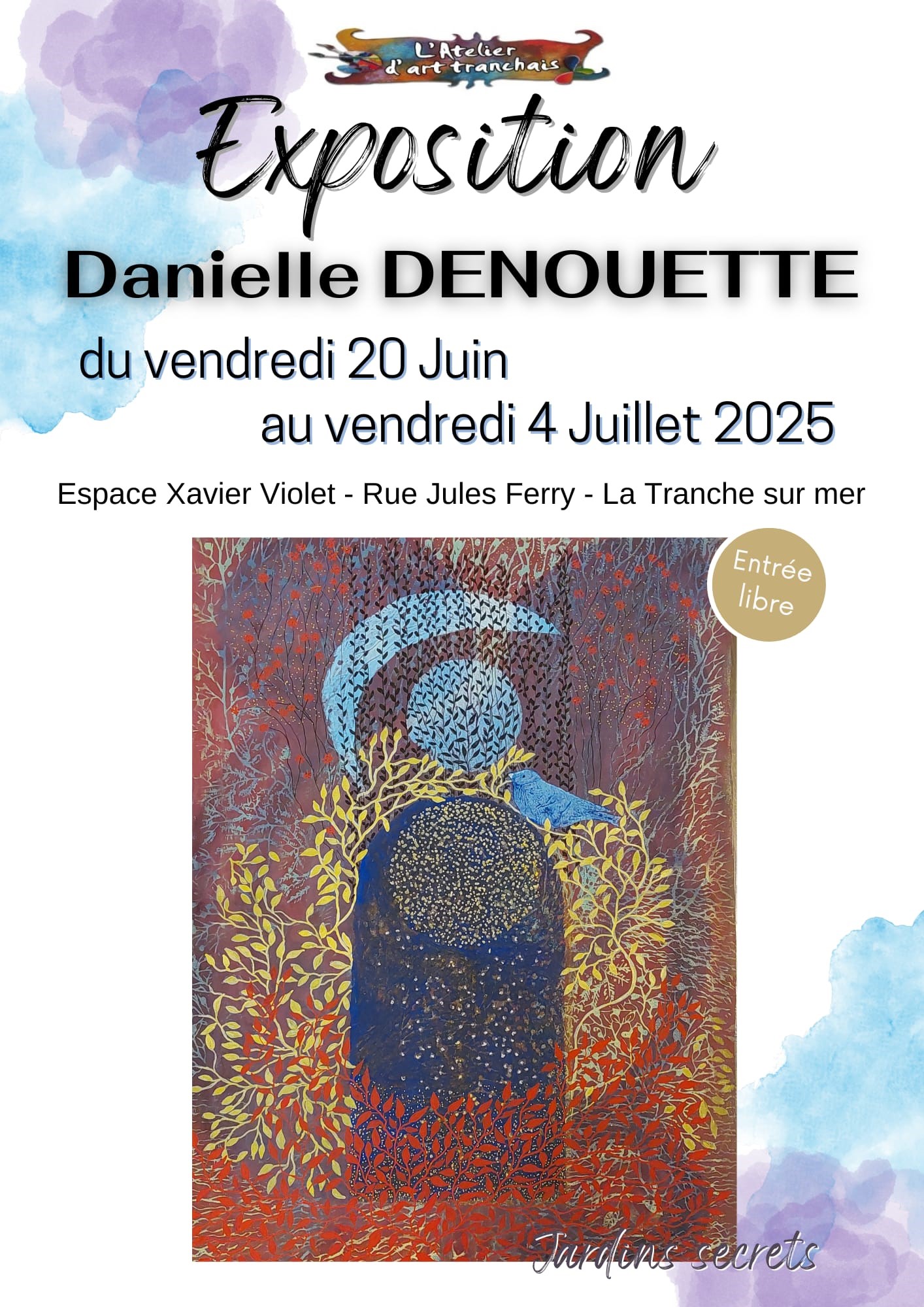 Affiche de l'exposition de peintures et gravures