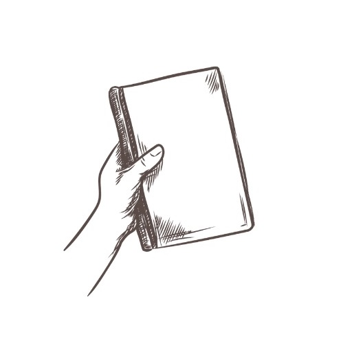 Livre tenu en main