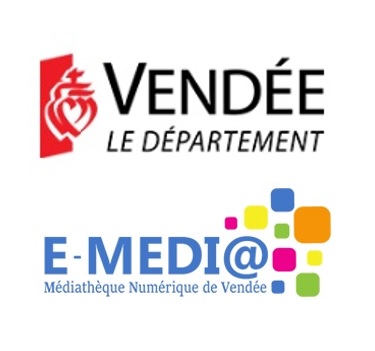 Logo département de la Vendée et plateforme E-Média